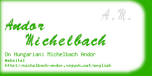 andor michelbach business card